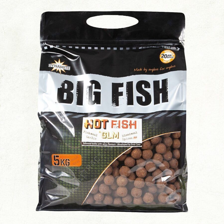 Dynamite baits 15mm Hot Fish & GLM Boilas, Asās boilas ar GLM 1kg