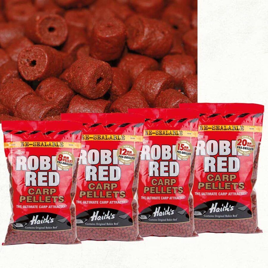 Dynamite Robin Red Pre-Drilled Pellets  - Caururbtas Robin red Peletes 8mm/12mm/15mm/20mm