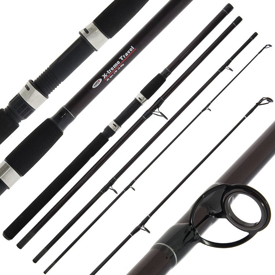 NGT X-Treme 9ft 4pc Travel Rod, Ceļojumu makšķerkāts 2.7m