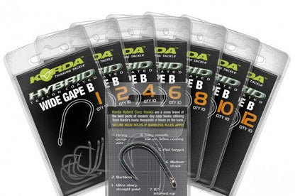 KORDA Wide gape Barbless, āķi bez atskabargas