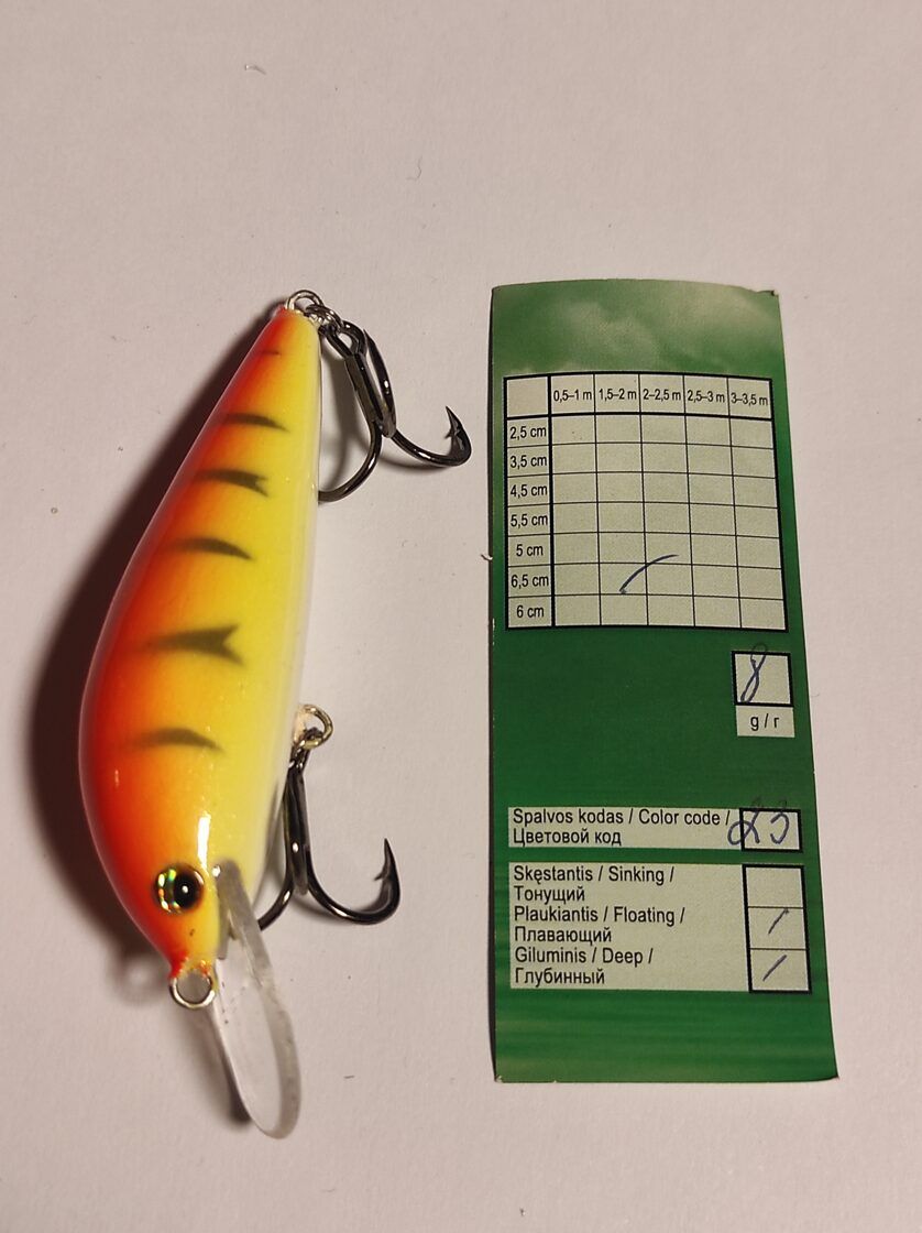 Vivingra lašu mānekļi / Vobleri 8g