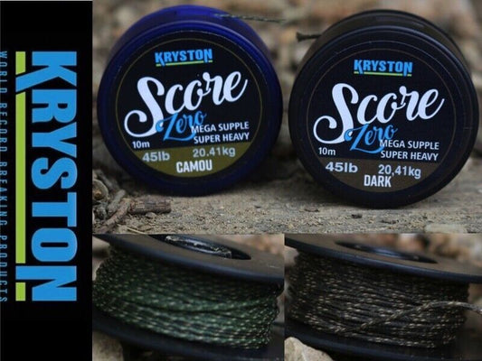 Kryston Score Zero Ultra limp High density Leader , 10m 45lb / 20,4kg , Dark