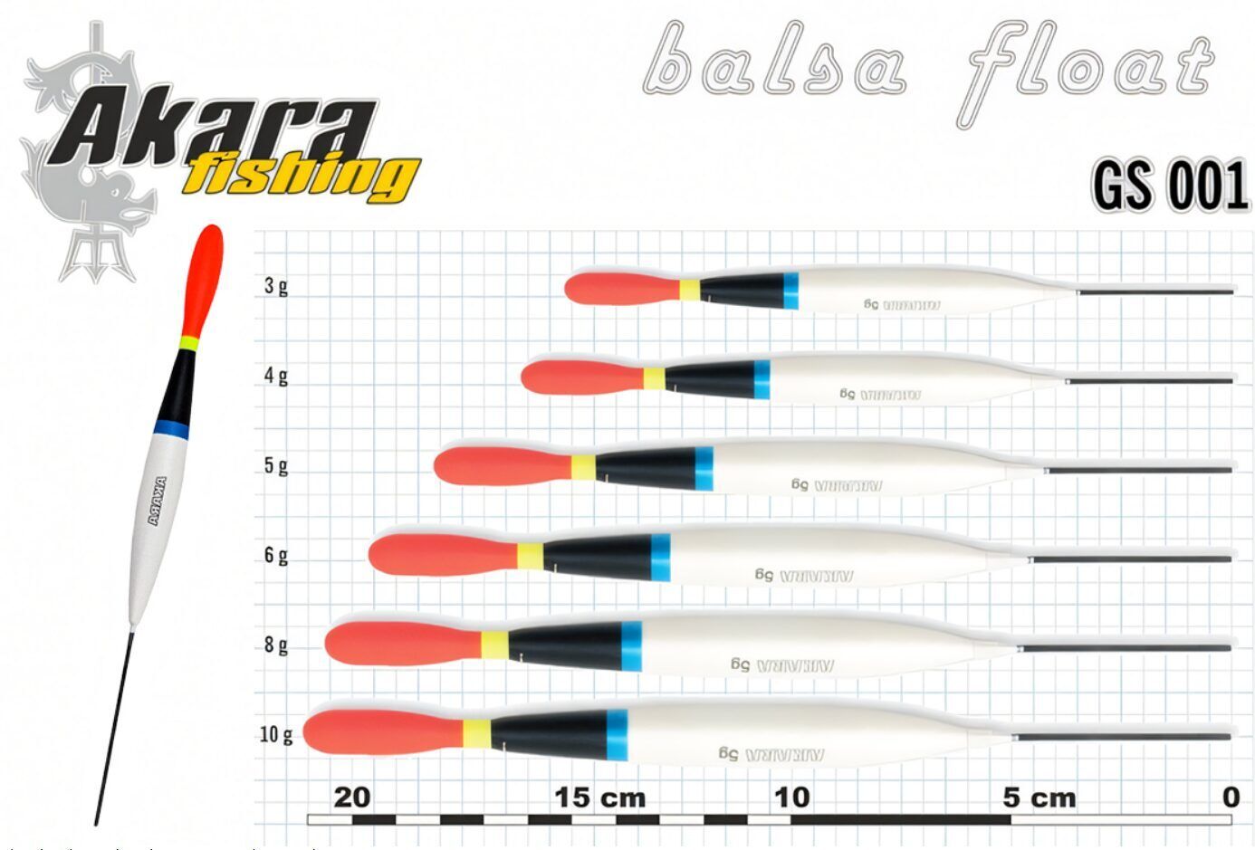 Pludiņš AKARA GS-001 (balsa, 10,0 g, 21,5 cm)