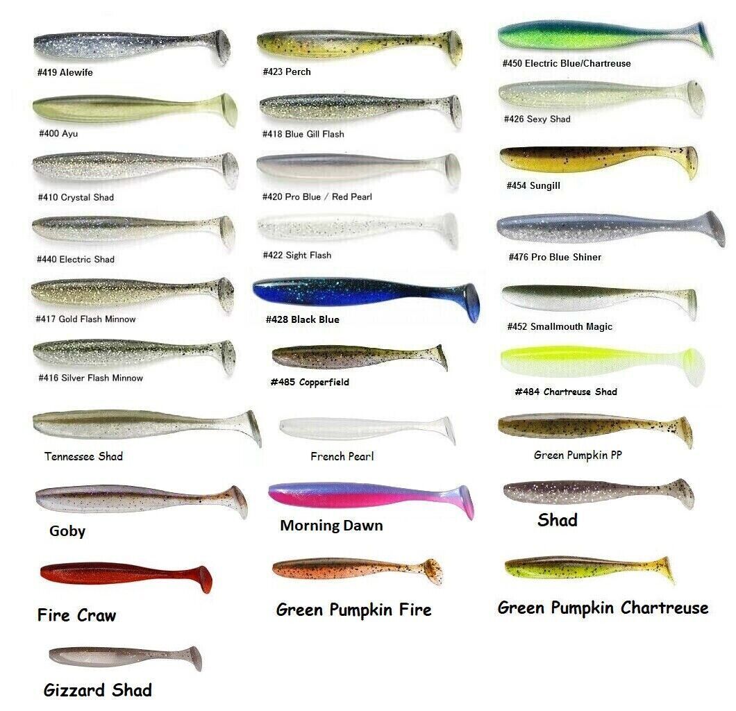 Keitech Easy Shiner 8″ Lure , Silikona "ēdamgumijas" no Japānas 20cm - dažādas krāsas ( NEW UV ACTIVE LURES )