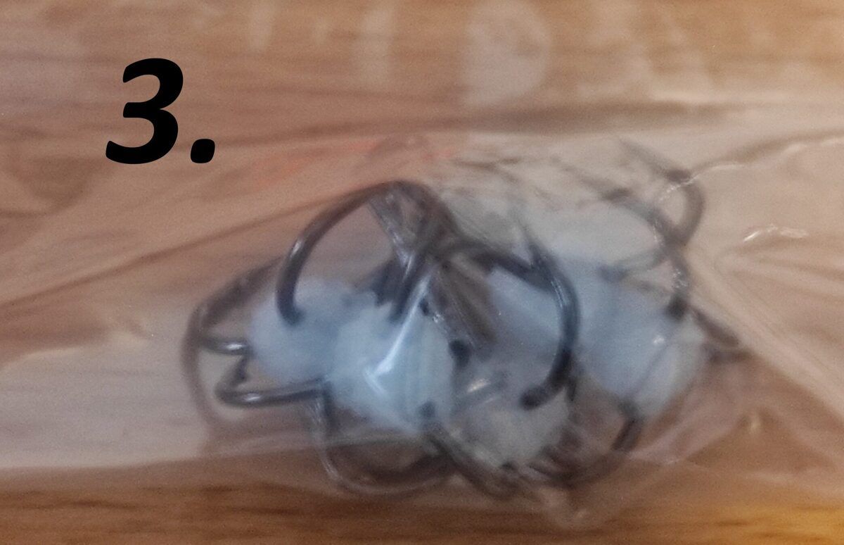 Ziemas mānekļi - Agat trīsžuburu āķi ar UV efektu