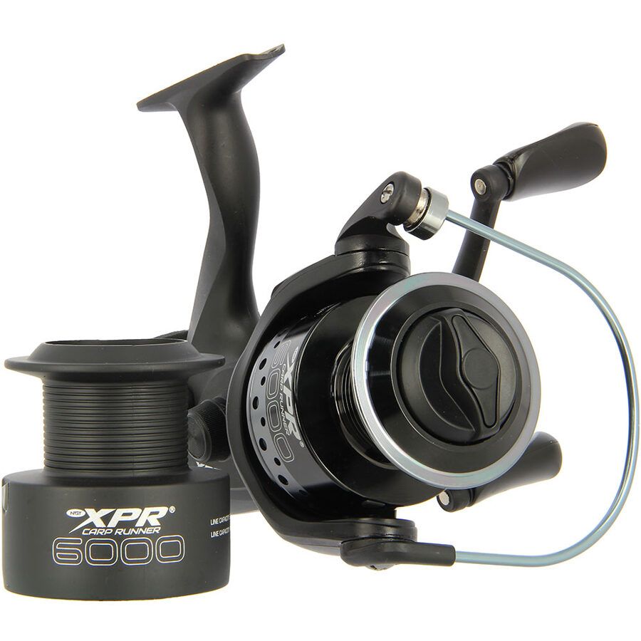 NGT XPR 6000 karpu spole ar 10 gultņiem, rezerves kaseti un bait runner, 10BB Carp runner reel