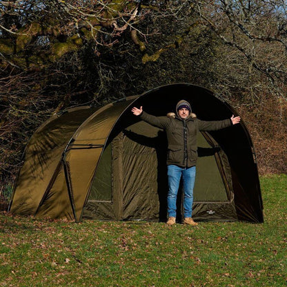 NGT XL Profiler Domed Bivvy with Hood - 5000mm 2 Man Bivvy, Lielā telts .