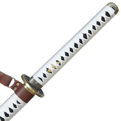 Faux Leather Straight Sword Set , Tērauda Zobena replika no filmas Walking Dead