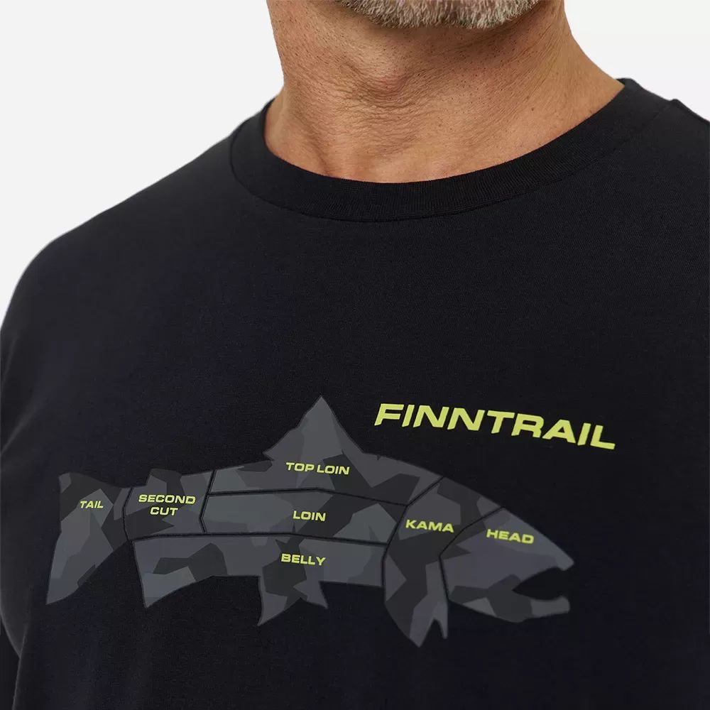 T-Krekls FINNTRAIL BIG FISH 6719 BLACKYELLOW