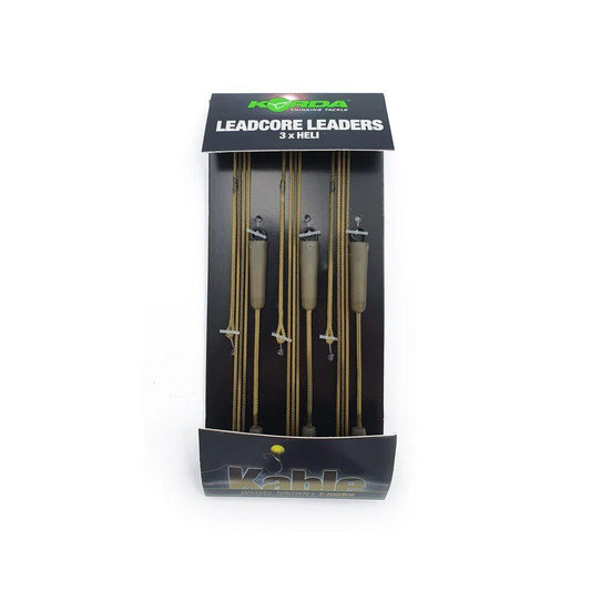 Korda Leadcore Leaders 3 x Heli gravel brown