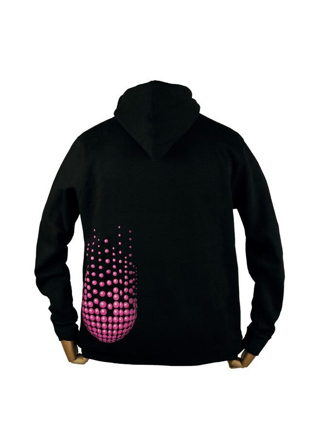 STICKY BLACK PULLOVER HOOD, Melna kapučjaka