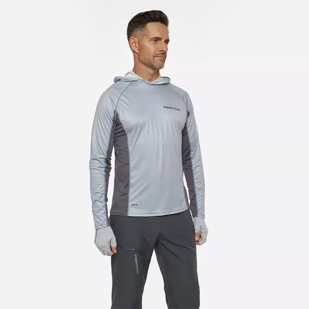 UPF 50 Krekls FINNTRAIL WAVE BIG LOGO 6614 GREY