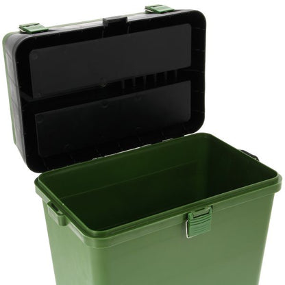 NGT Session Seat Box , Ziemas Sēžamkaste makšķerniekiem ZAĻA