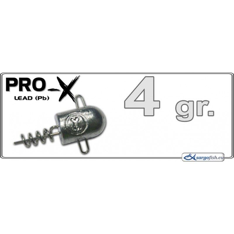 Štopors PRO-X Skrūvējama galva gumijām ar 2 "ausīm" no 4-50g