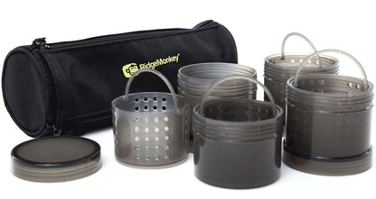 Ridge Monkey Modular Hookbait Pots, Ēsmas trauciņi kompaktā somiņā