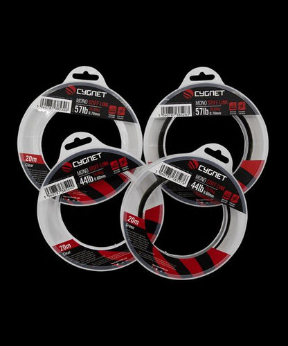 CYGNET MONO STIFF LINK, Cietais mono pavadmateriāls - Zaļš vai caurspīdīgs