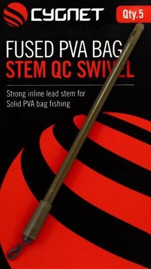 CYGNET FUSED PVA BAG STEM - QC SWIVEL, Pva maisa kāts ar ātri maināmo griezuli
