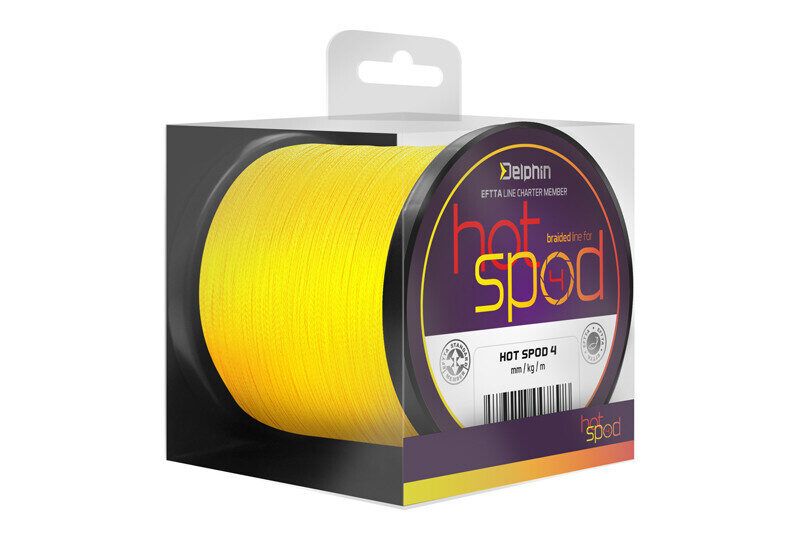 Braided Line Delphin HotSPOD 4 / yellow 0.14mm 9.1kg 300m