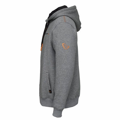 SAVAGE GEAR CLASSIC ZIP HOODIE GREY, Pelēka kapučjaka ar rāvējslēdzēju