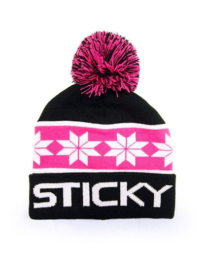 Sticky Black Bobbie Beanie