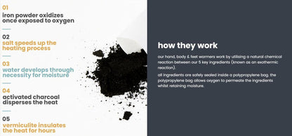 Haago Atkārtojami lietojams Roku sildītājs (Pāris), roku un pirkstu sildītāji - Reusable Hand warmers