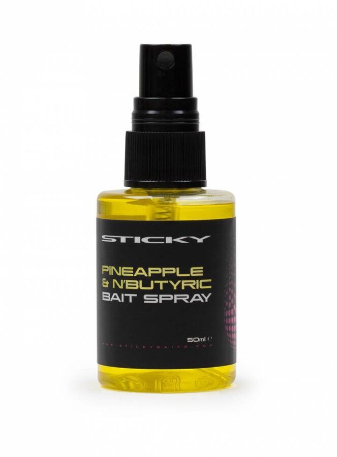 STICKY PINEAPPLE & N'BUTYRIC BAIT SPRAY, Ananāsu/Sviestskābes garšas Ēsmas pūšamais šķidrums