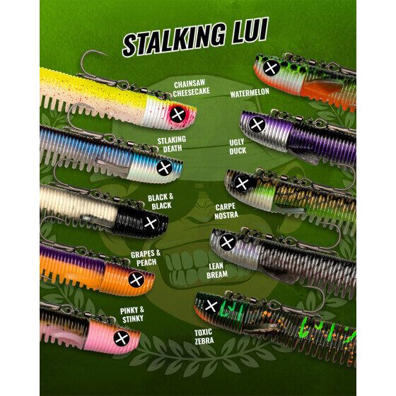 Monkey Lures Stalking Lui 25cm , Gumijas mānekļi ar 50g džiggalvu