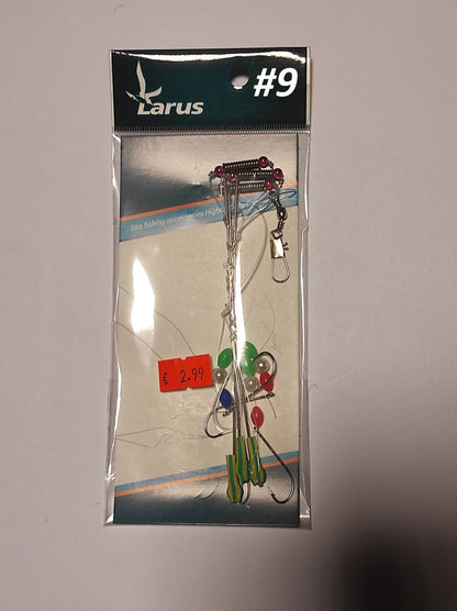 Larus Flatfish Rig - Jūras makšķerēšana , gatavās sistēmas butēm