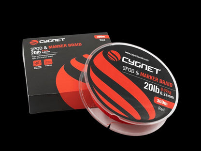 CYGNET SPOD & MARKER BRAID, Spod un marķēšanās aukla, sarkana - 300m