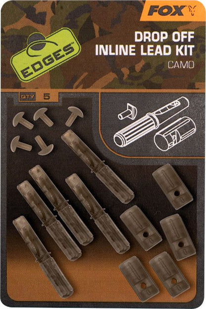 FOX EDGES CAMO INLINE LEAD DROP OFF KITS, Drop off klipšu kpmplekts