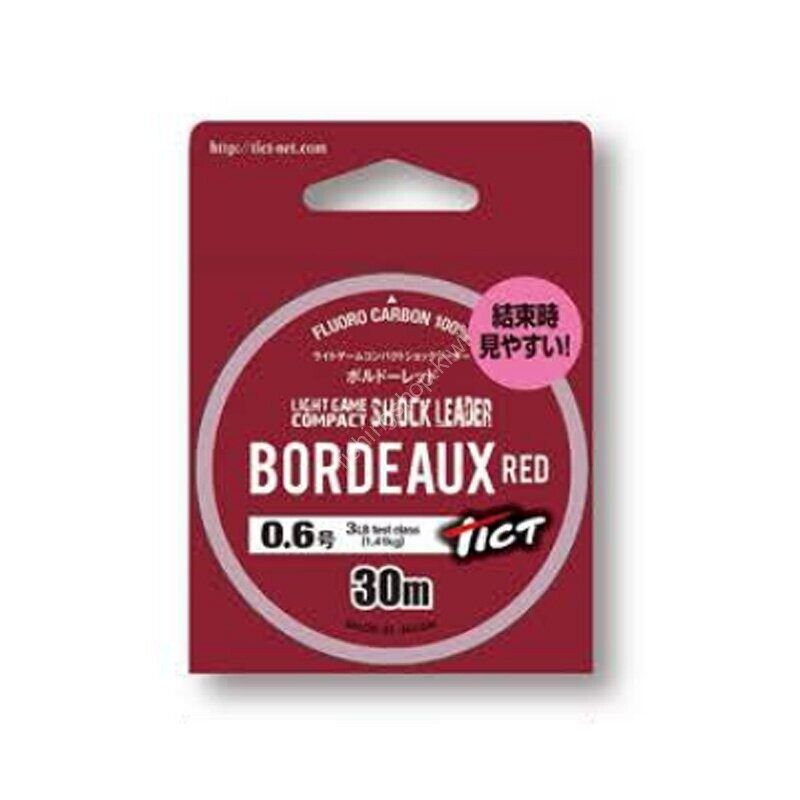Fluorokarbons Tict Light Game Compact Shock Leader Bordeaux Red 30m