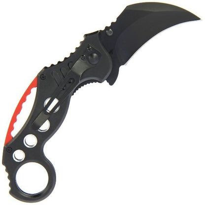 Anglo Arms Lock Knife - Aluminium Handle with Red and Black Effect (731) / Atveramais nazis