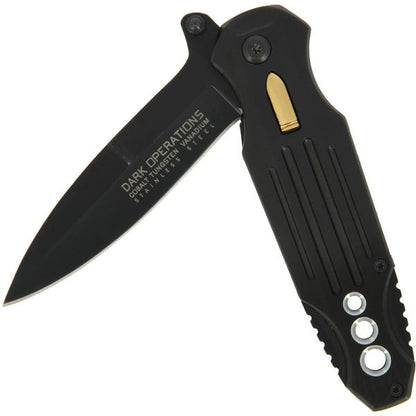 Anglo Arms Black with Bullet Emblem, Atveramais slēdzamais nazis- melns ar dekoratīvo lodi