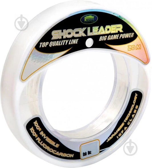 Lineaffe Fluorocarbon Shock Leader 0.41 mm , 20 lbs / 9kg , 20 m
