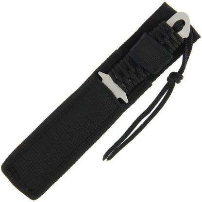 7 collu nazis ar striķa rokturi un maksti, Black Laced Knife with Sheath