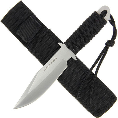 7 collu nazis ar striķa rokturi un maksti, Black Laced Knife with Sheath