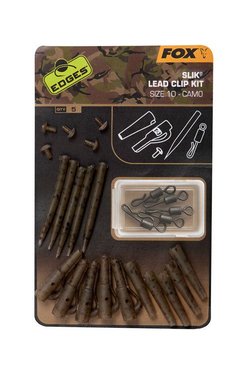 FOX Edges Slik Lead Clip Kit / CAMO , 10 izmērs