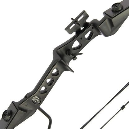 29LB Sonic Block Compound Bow Black, Melns compound tipa loks ar 14kg atvilkšanas spēku + bultas (Youth Compound Bow)