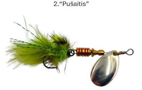 Rotiņš Anglertails 8cm / 5g - Roku darbs