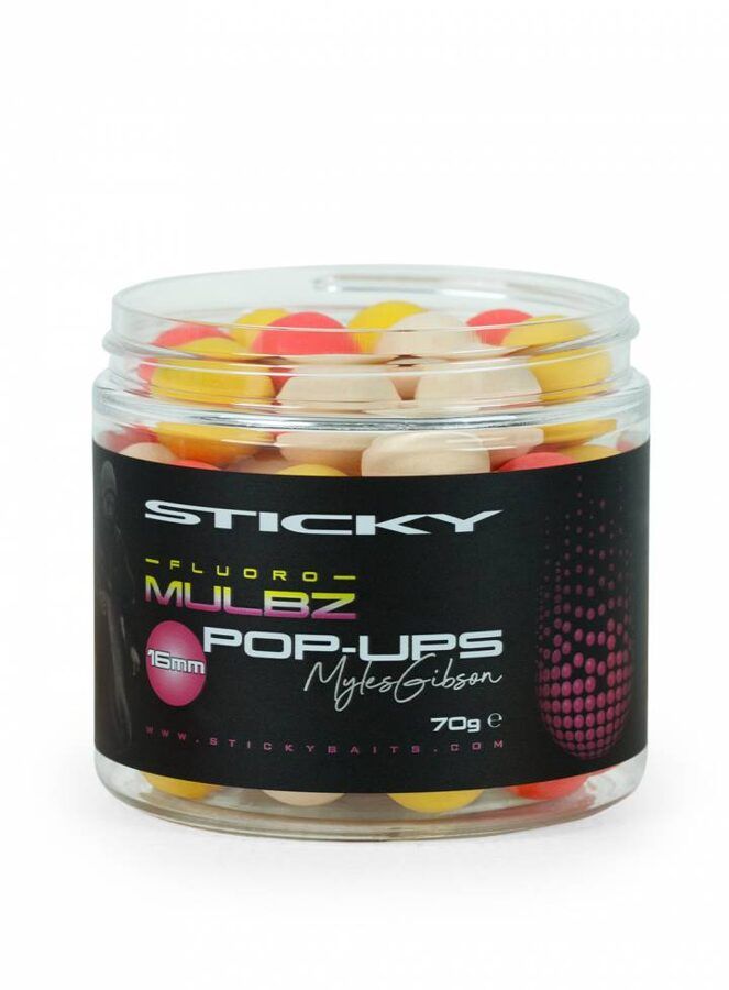 STICKY MULBZ FLUORO POP UPS, Spilgtās Krāsainās Plūškoka peldošās boilas jeb pop up - 12,14,16mm