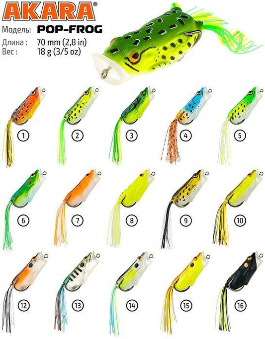 Vobleris AKARA «Pop Frog» 70 F