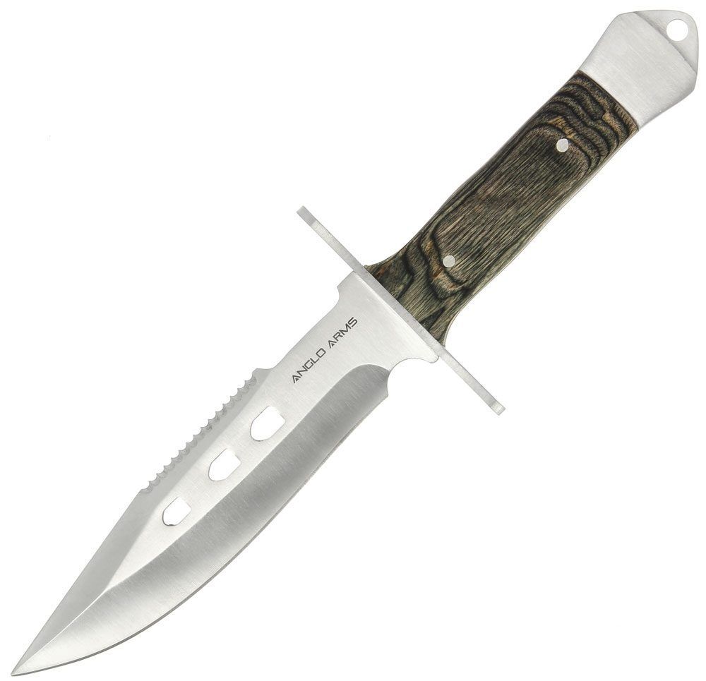 Anglo Arms Fixed Blade Knife 881 - Greywood Knife , 10,5'' pakkawood medību nazis