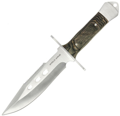 Anglo Arms Fixed Blade Knife 881 - Greywood Knife , 10,5'' pakkawood medību nazis
