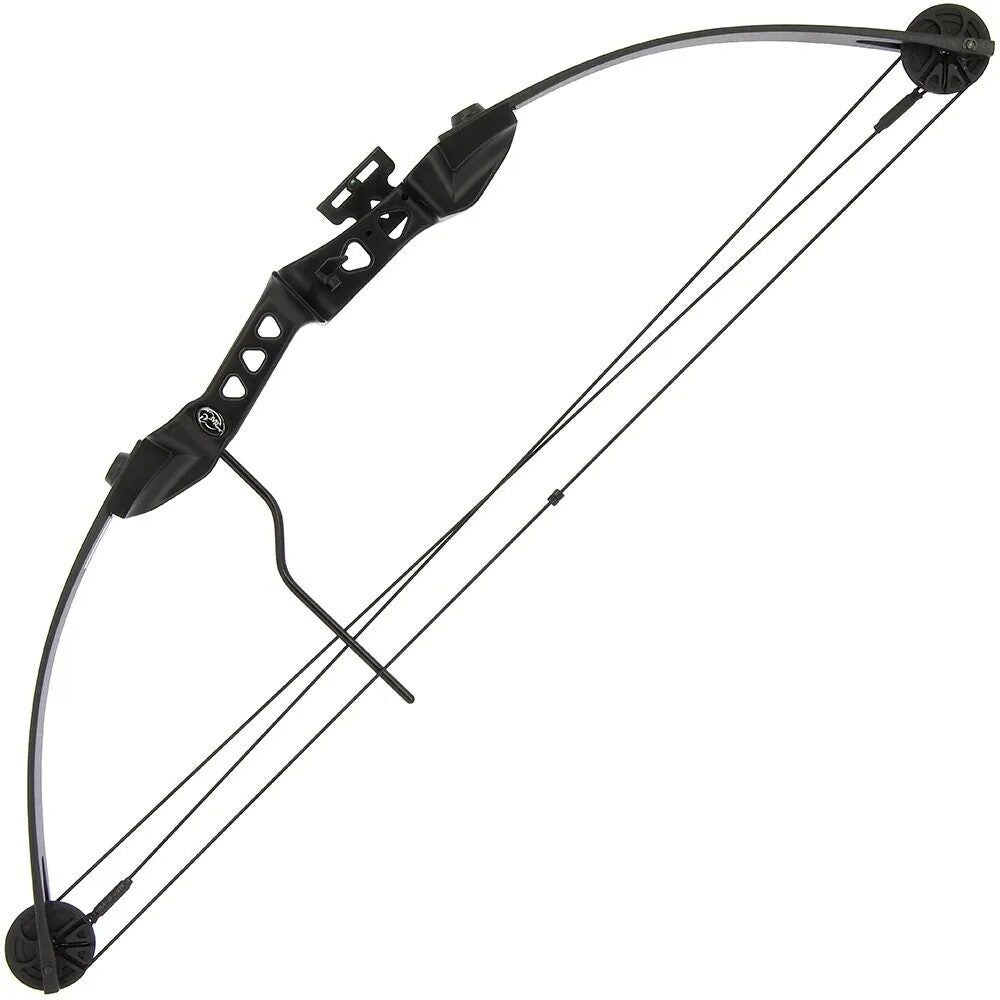 29LB Sonic Block Compound Bow Black, Melns compound tipa loks ar 14kg atvilkšanas spēku + bultas (Youth Compound Bow)