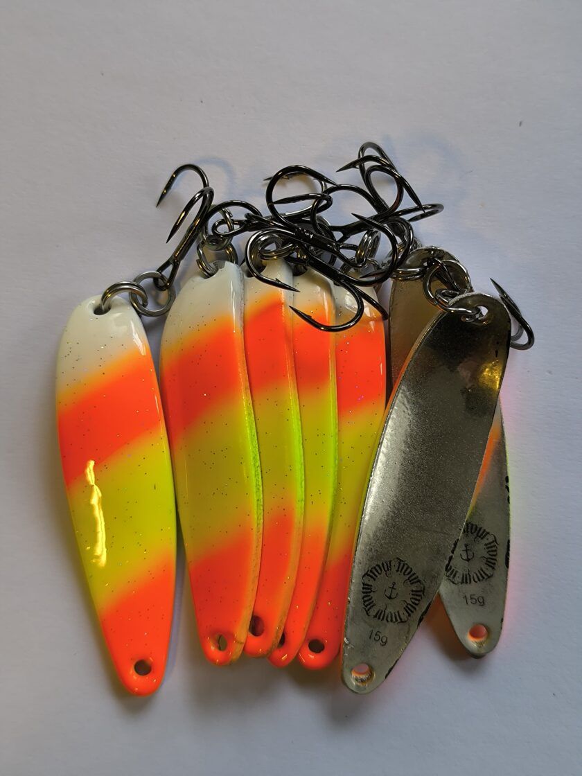 Šūpiņš Zielfisch TroutBait Ekskluzīvs krāsojums UV 15g (Trout guide Latvia krāsojums)