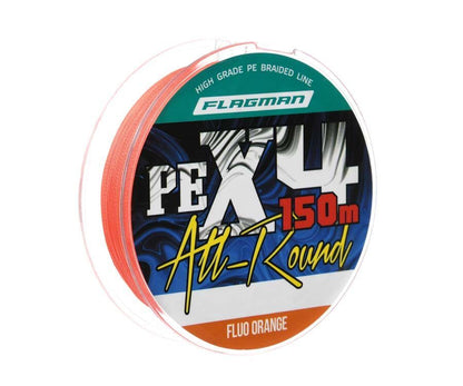 Flagman All-Round PE X-4 150m 0.1mm Fluo oranžā krāsā