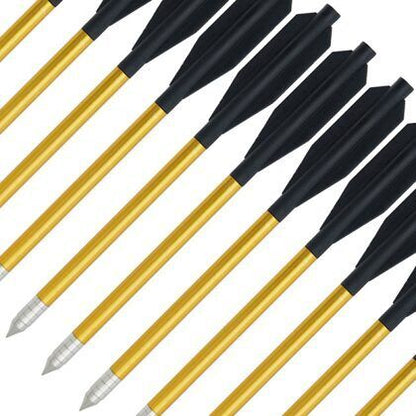 Anglo Arms Arbaleta Bultas - Alumīnija 16cm, 12gab zelta krāsā