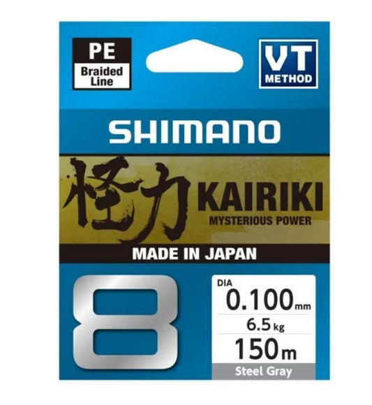 Pītā aukla Shimano  Kairiki 8 150m  Steel Gray