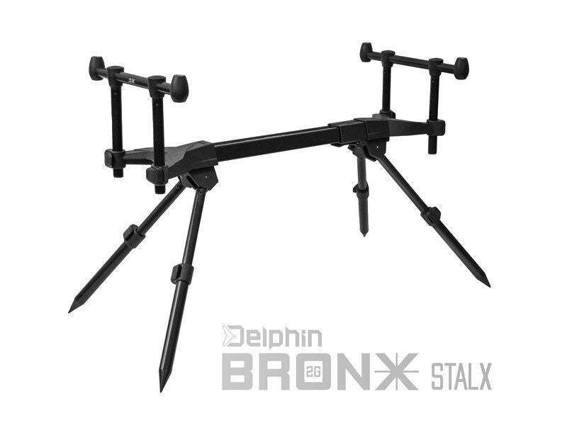 Rod pod Delphin BRONX 2G STALX / ļoti ērts un kompakts 2 makšķeru statīvs