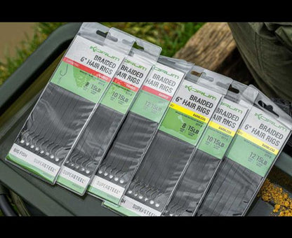 Korum Big Fish Braided Hair Rigs 6" / Gatvās mata sistēmas